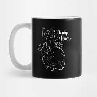 Thump Thump Simple Line Art Mug